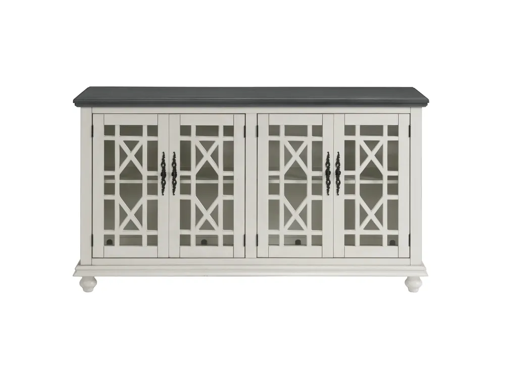 Martin Svensson Home Elegant Gray 4-Door 63" Console