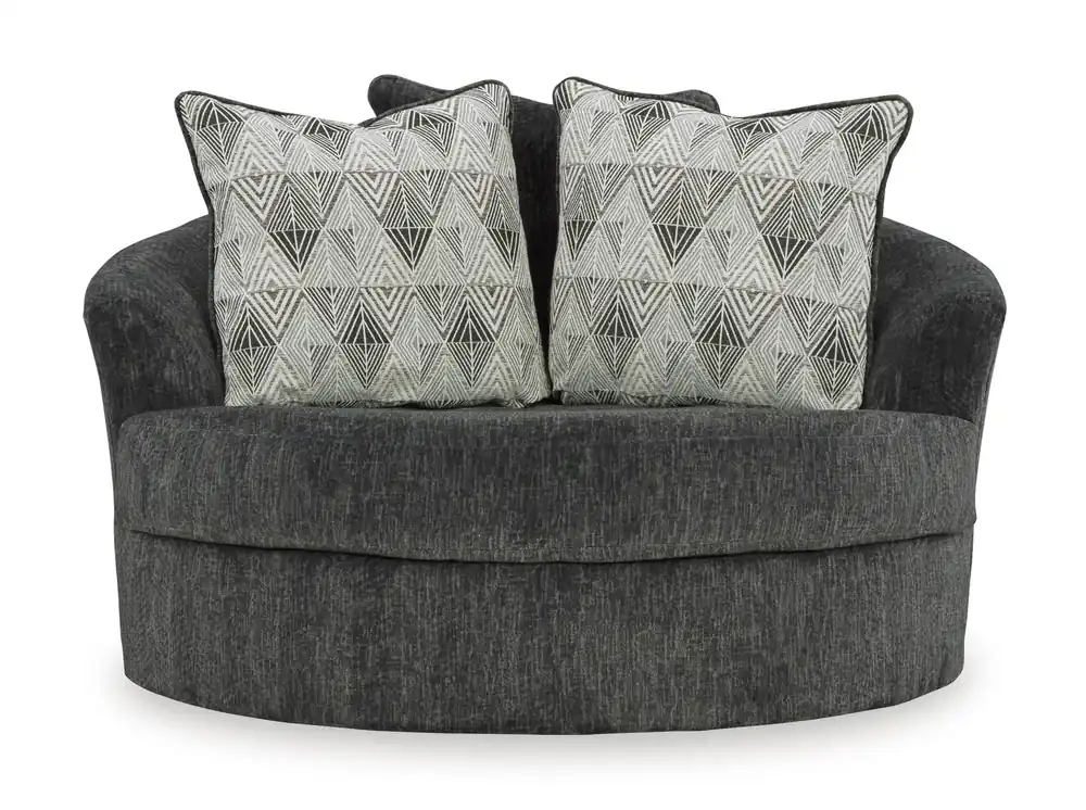 Ashley Biddeford Shadow Oversized Swivel Accent Chair