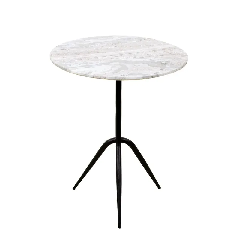 Home Trends and Design Sperre Fancy Brown Marble Accent Table