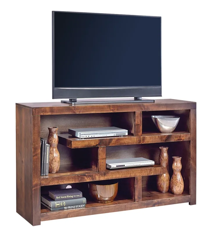 Aspen Contemporary Alder Tobacco Open Console
