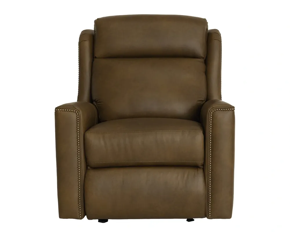 Smith Brothers M101 Collection Leather Cocoa Power Glider Recliner