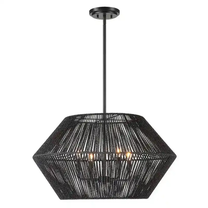 Uttermost Suva Black 4-Light Pendant