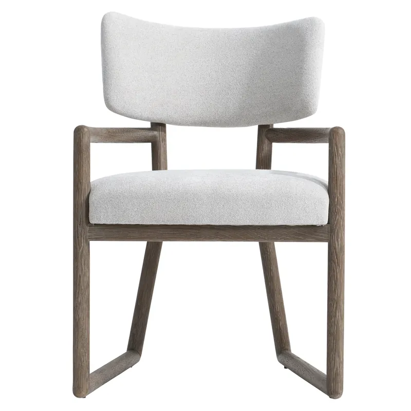 Bernhardt Casa Paros White Upholstered Dining Arm Chair