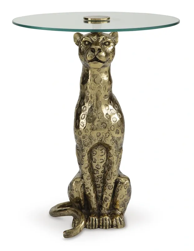 Ashley Vallain Leopard Accent Table