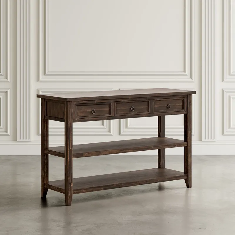 Jofran Bakersfield 3-Drawer Sofa Table