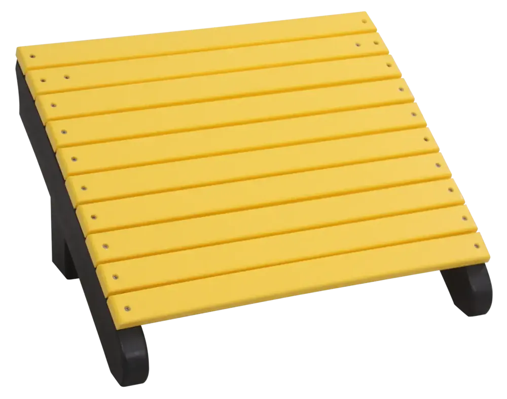 Amish Outdoors Deluxe Yellow/Black Adirondack Chair Footrest