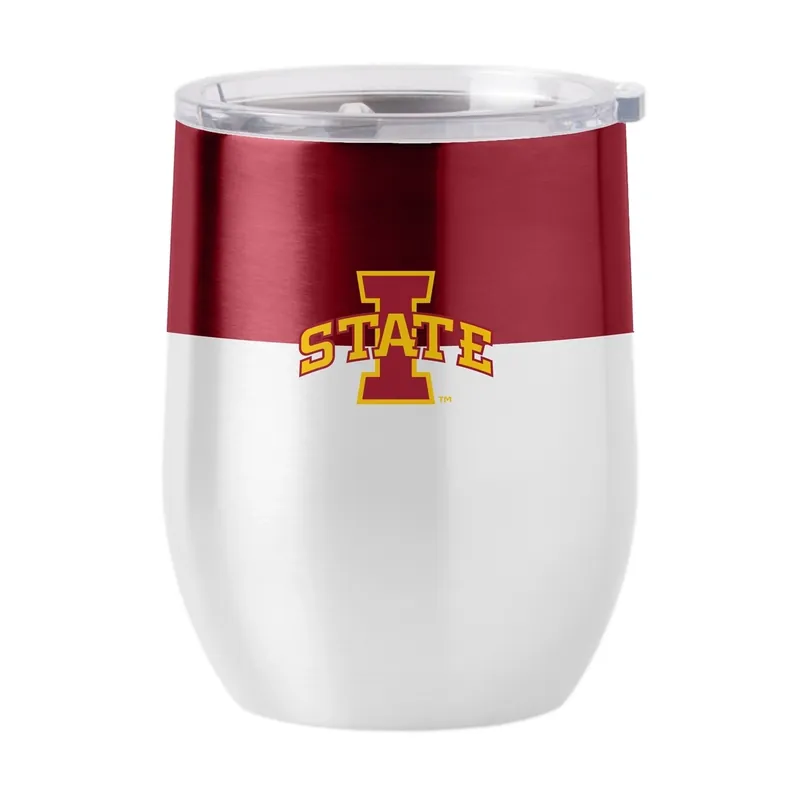 Logo Brands Iowa State Cyclones 16-Ounce Colorblock Stainless Steel Beverage Tumbler