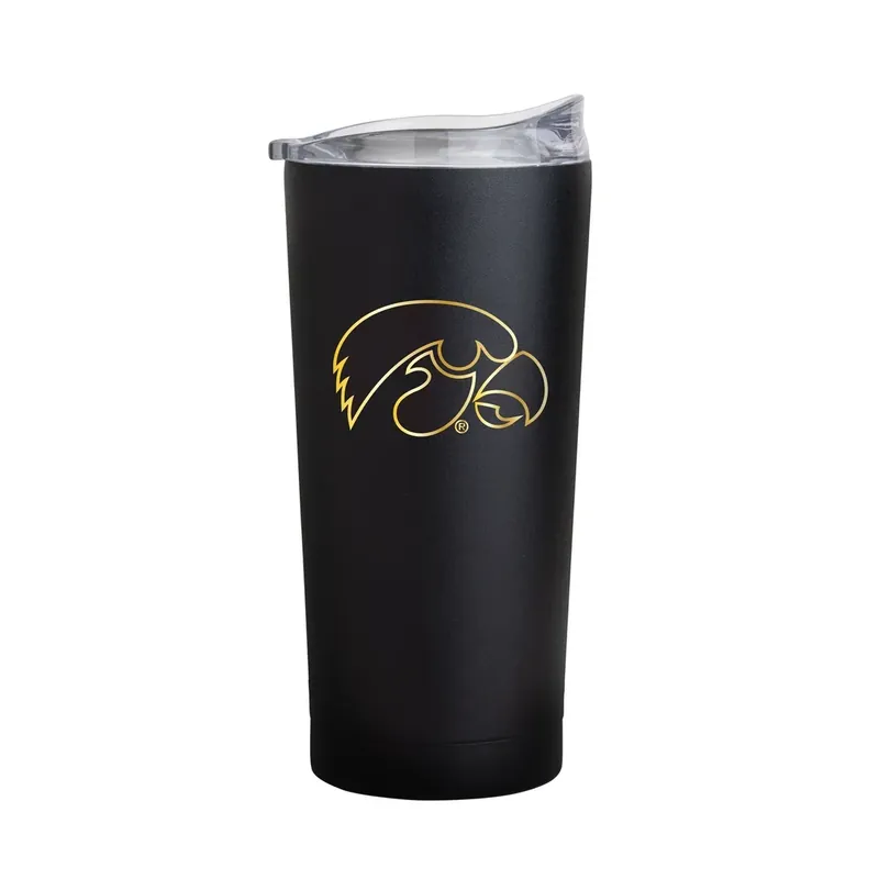 Logo Brands Iowa Hawkeyes 20-Ounce Stainless Steel Tumbler with Foil Logo
