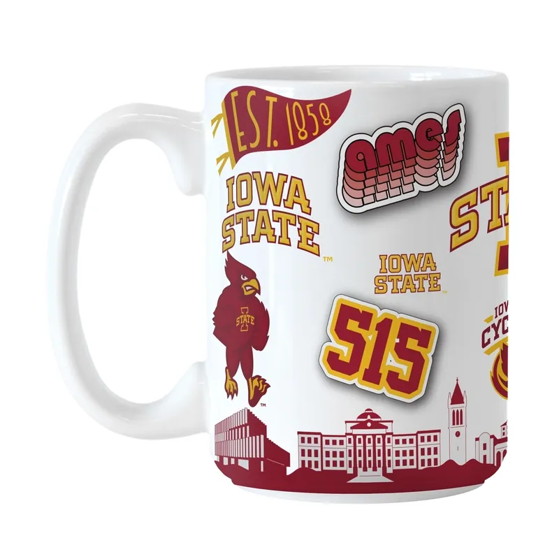 Logo Brands Iowa State Cyclones 15-Ounce Native Sublimated Mug