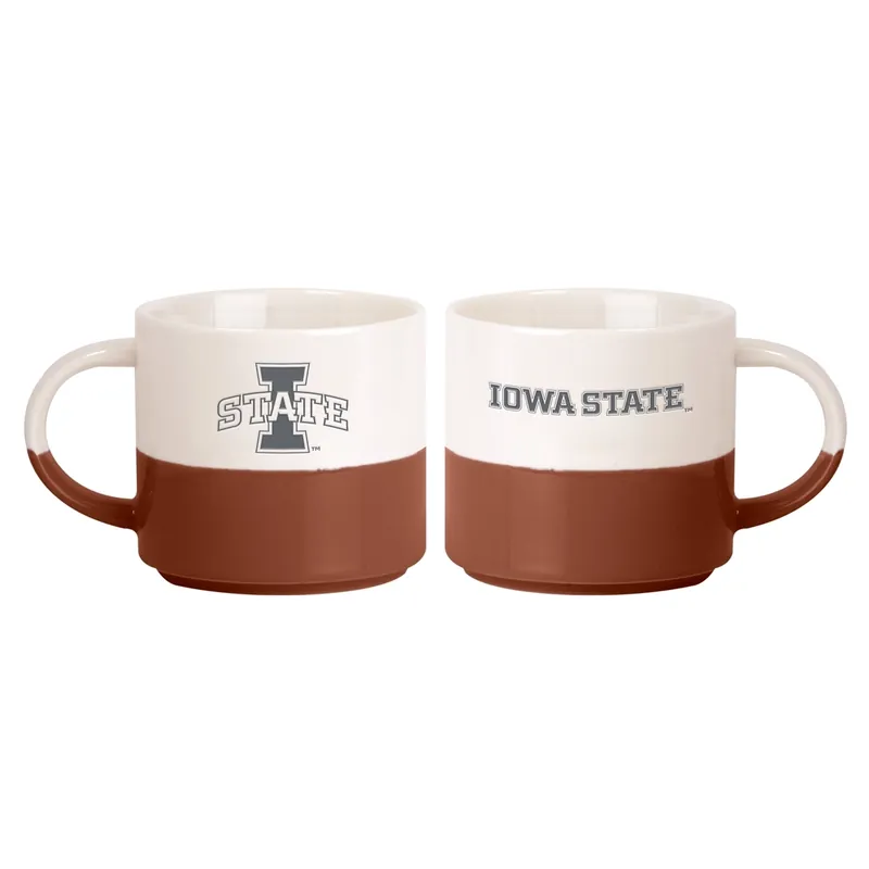 Logo Brands Iowa State Cyclones 15-Ounce Mug Set in Cardinal/Gold - Set of 2