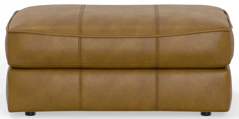Jackson Corvara Caramel Leather Accent Ottoman
