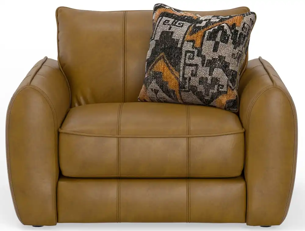 Jackson Corvara Caramel Leather Chair and a Half