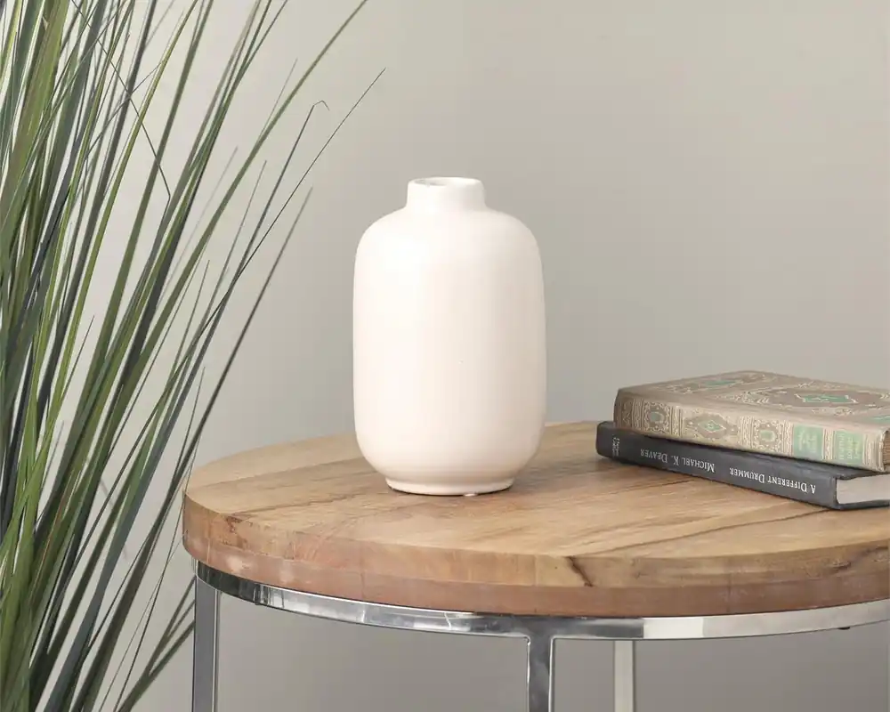 Deco Marché Ceramic Deco Vase in Cream - 4.8-Inch