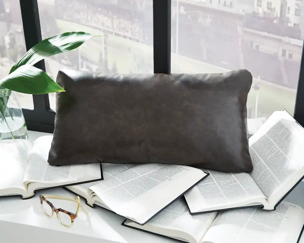 Ashley Danvale Throw Pillow in Dark Brown - 14 x 26