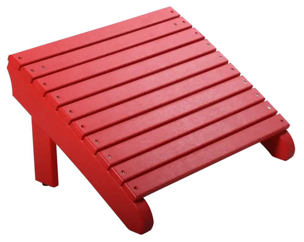 Amish Outdoors Deluxe Red Adirondack Chair Footrest
