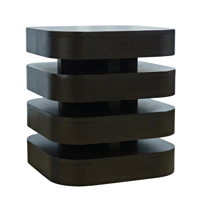 Jofran Brix Espresso Floating Sculpture Square End Table