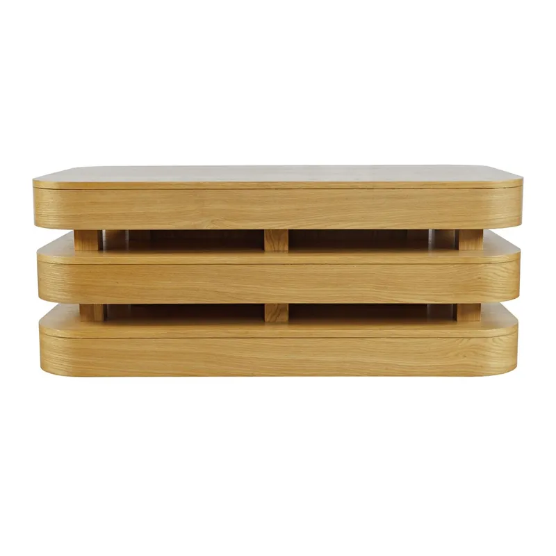 Jofran Brix Oak Floating Sculpture Coffee Table