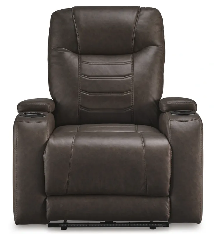 Ashley Schooner Rocks Umber Power Recliner