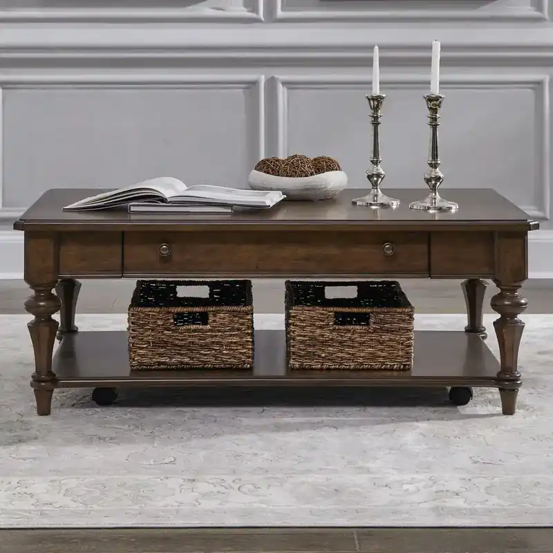 Liberty Arden Road Satin Cherry Rectangular Coffee Table