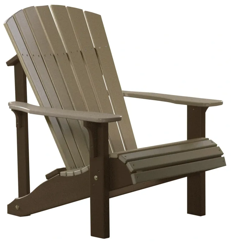 Amish Outdoors Deluxe Weatherwood/Chestnut Adirondack Chair