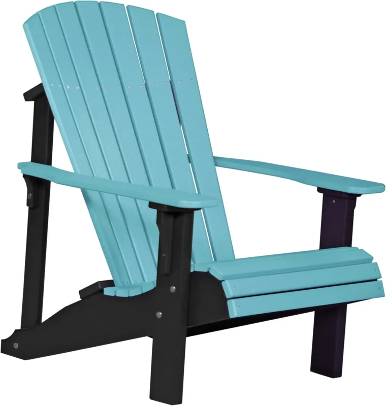 Amish Outdoors Deluxe Aruba/Black Adirondack Chair