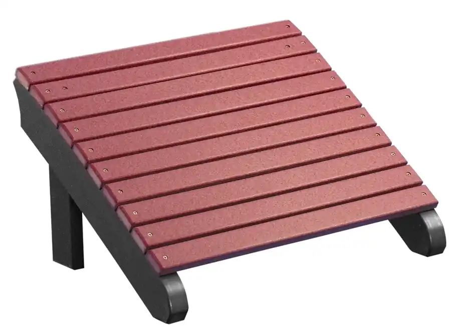 Amish Outdoors Deluxe Cherry/Black Adirondack Chair Footrest