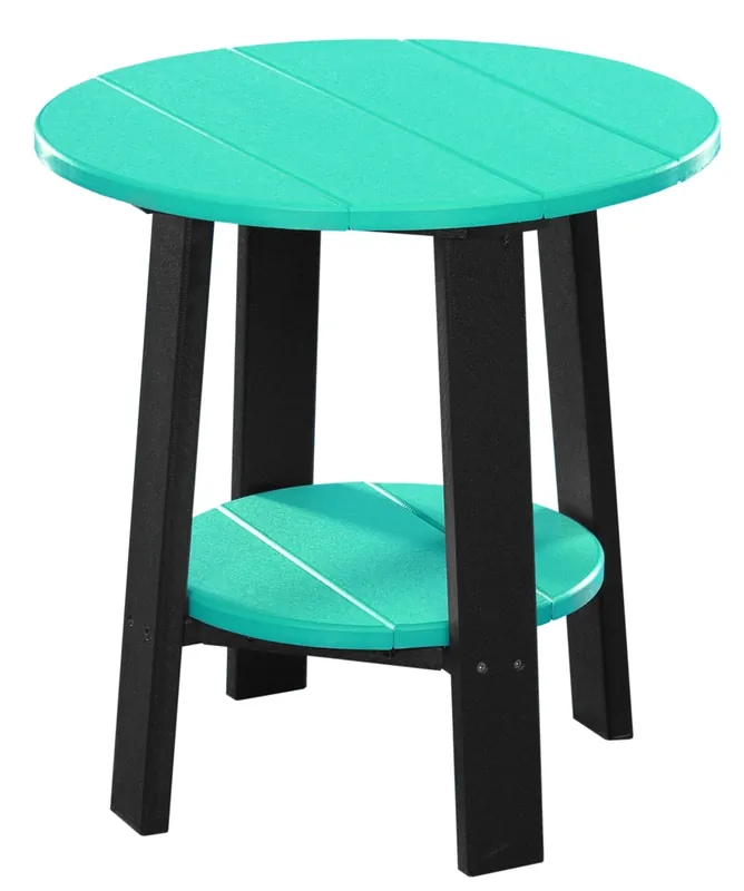 Amish Outdoors Deluxe 22-Inch Aruba/Black Side Table