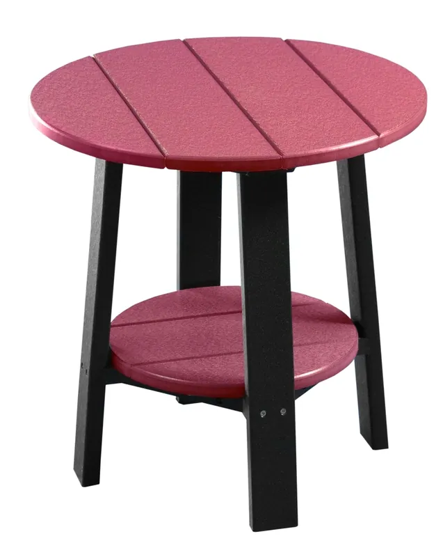 Amish Outdoors Deluxe 22-Inch Cherry/Black Side Table