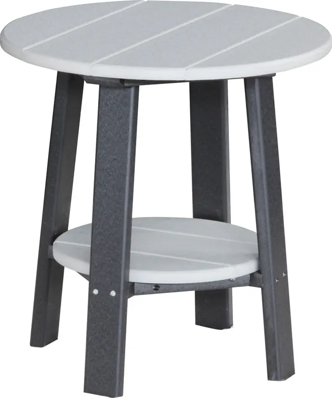 Amish Outdoors Deluxe 22-Inch Gray/Black Side Table