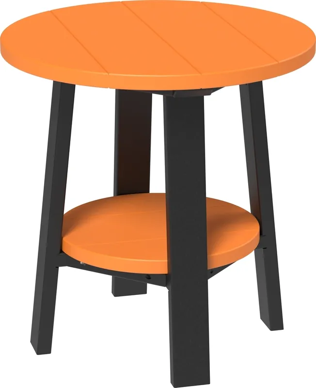 Amish Outdoors Deluxe 22-Inch Tangerine/Black Side Table