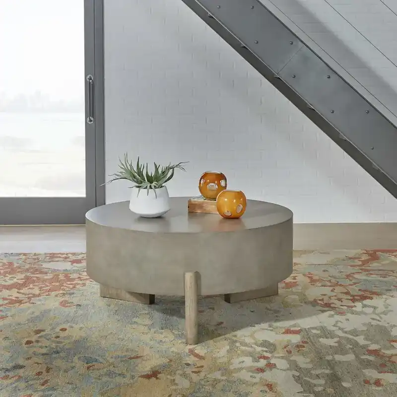 Liberty Affinity Dusty Taupe Round Coffee Table