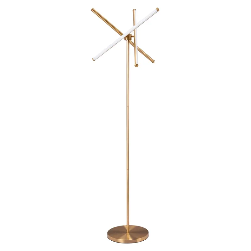 Zuo Modern Garza Lighting Collection Floor Lamp Brass