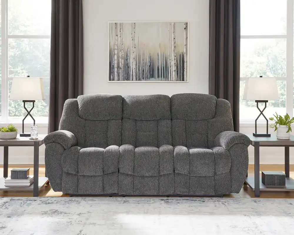 Ashley Foreside Charcoal Reclining Sofa