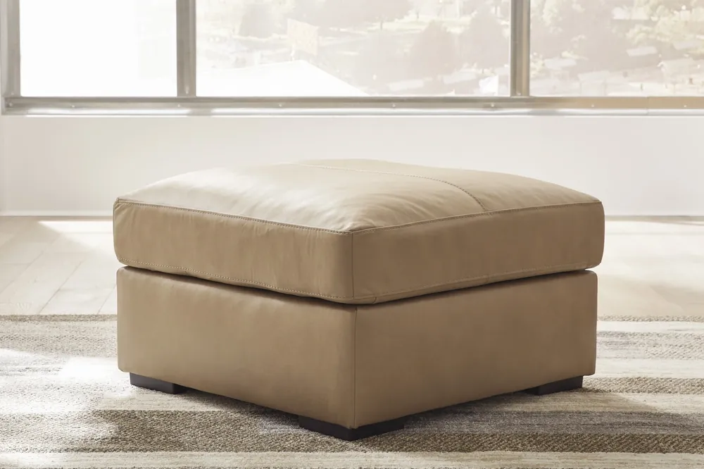 Ashley Bandon Toffee Oversized Accent Leather Ottoman