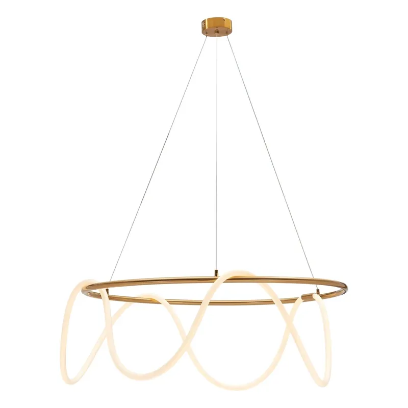 Zuo Modern Wiber Lighting Collection Ceiling Lamp in Brass