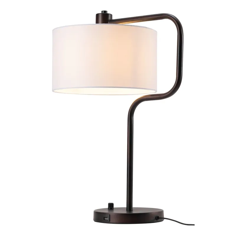 Zuo Modern Middlemist Lighting Collection Table Lamp in Black/White