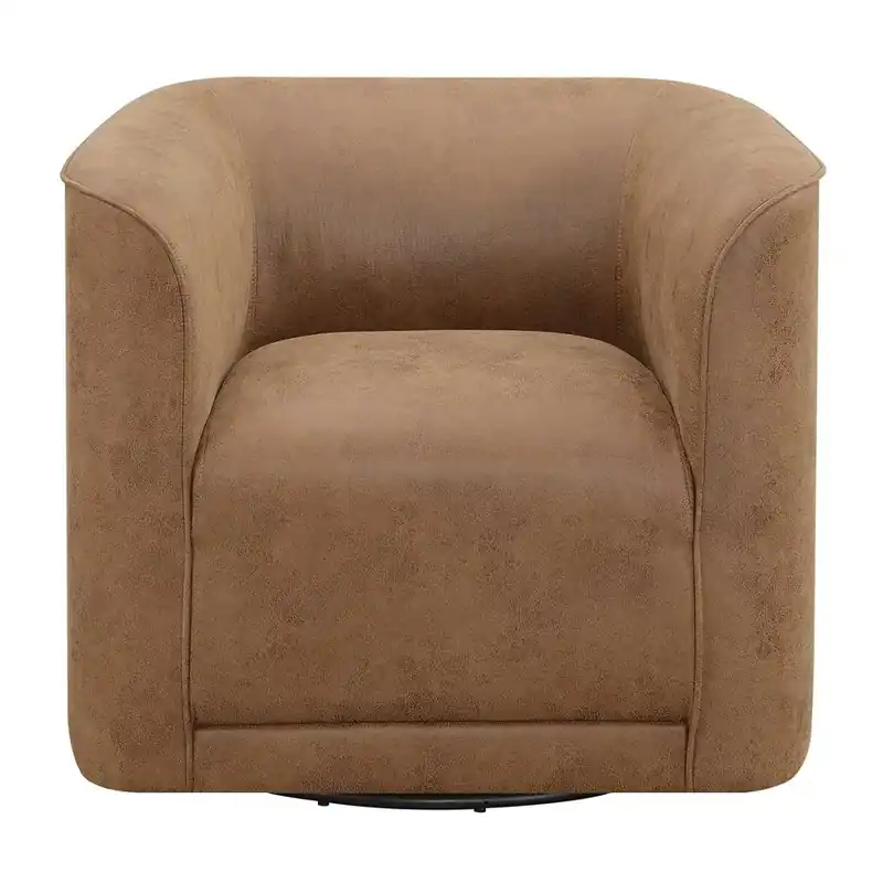 Emerald Home Whirlaway Saddle Brown Swivel Chair