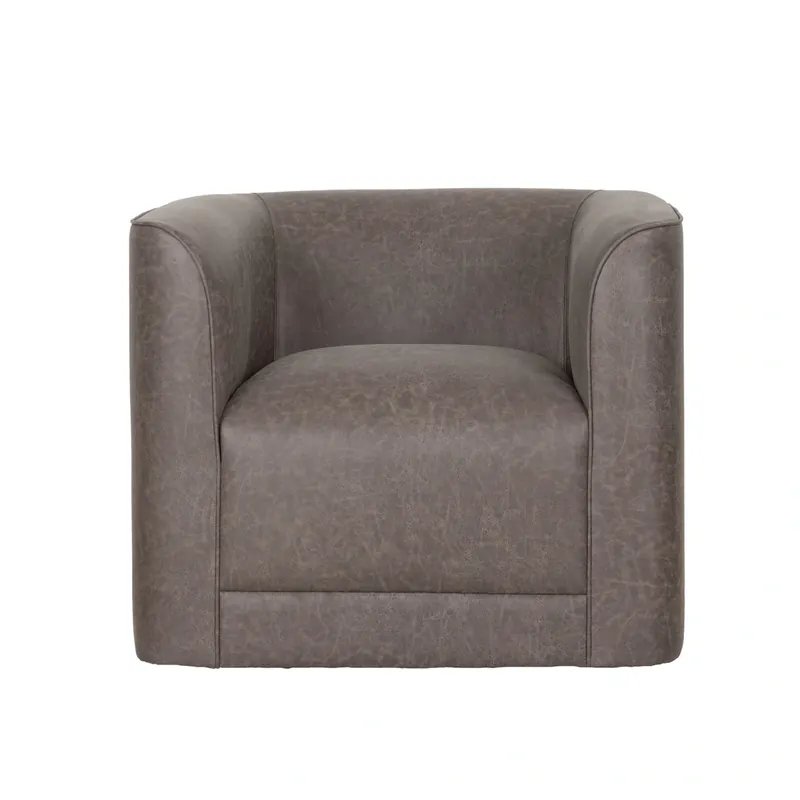 Emerald Home Whirlaway Stone Gray Swivel Chair