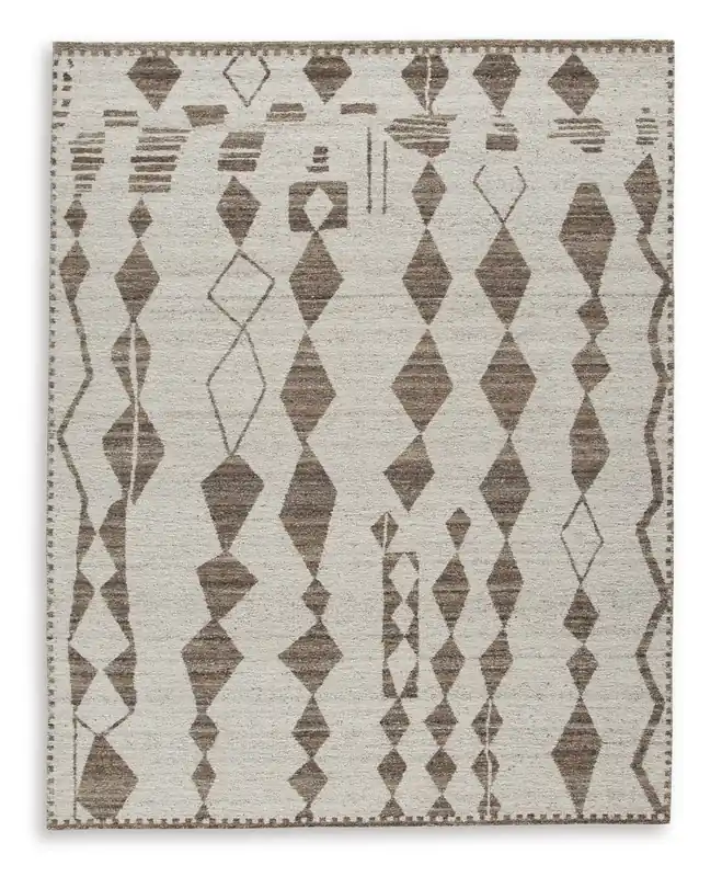 Ashley Brettler Rug in Tan - 5 x 6.9
