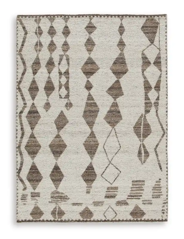 Ashley Brettler Rug in Tan - 7.7 x 9.9