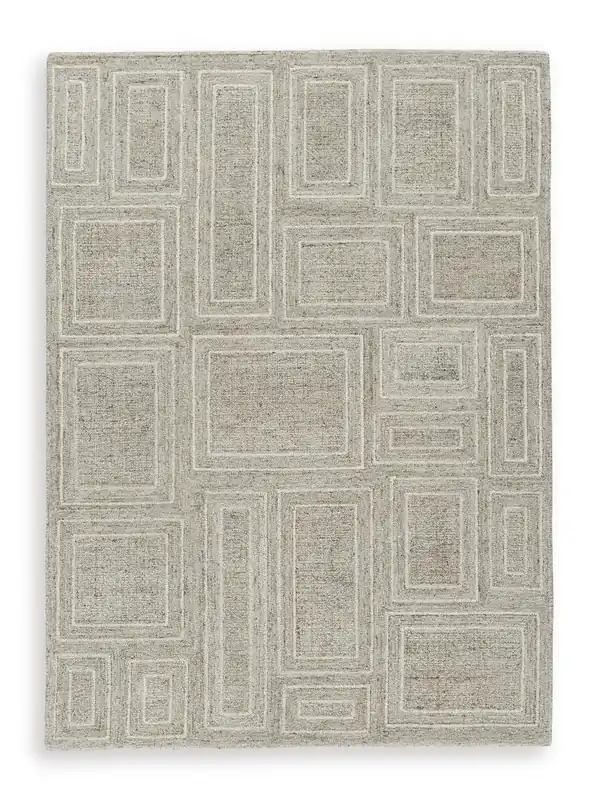 Ashley Brickburgh Rug in Tan - 5 x 6.10