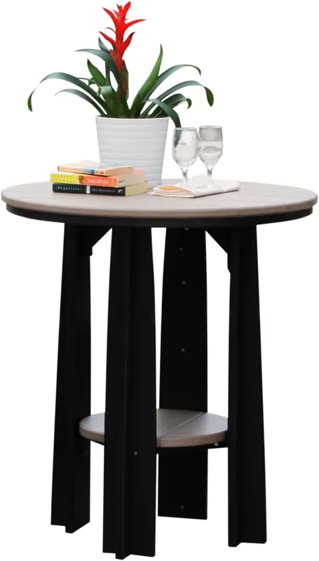 Amish Outdoors Weatherwood/Black Balcony Dining Table