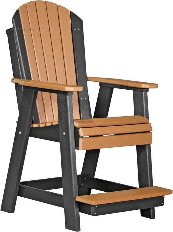 Amish Outdoors Cedar/Black Balcony Adirondack Chair