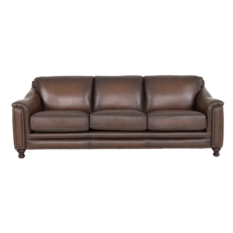 Hydeline Belfast Brown Leather Sofa