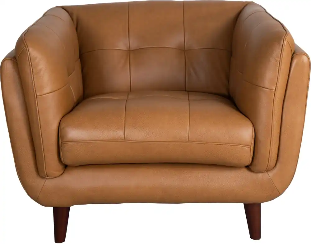 Hydeline Seymour Nutmeg Leather Chair