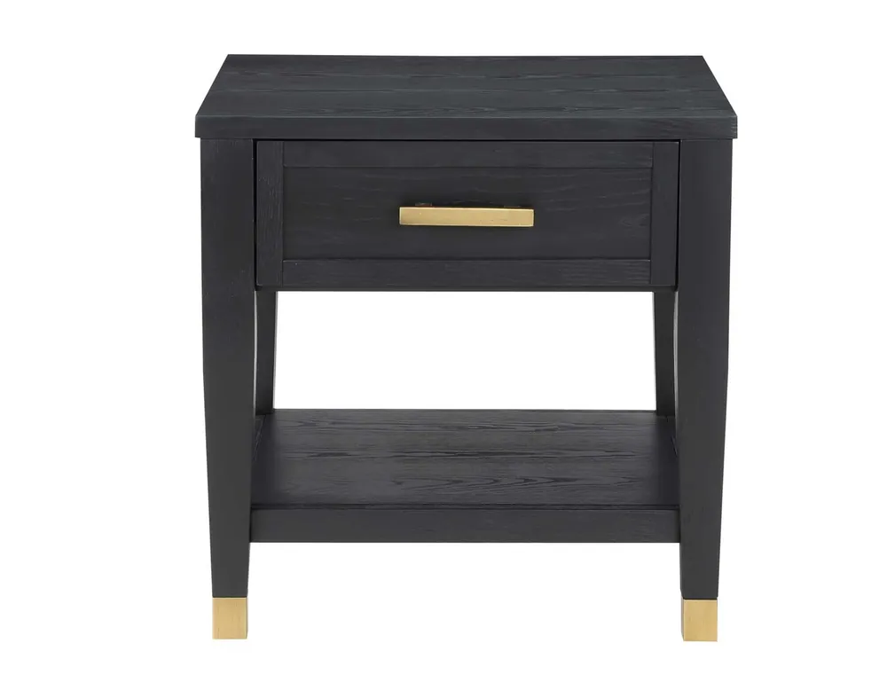 Steve Silver Yves Black Square End Table