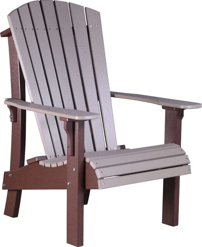 Amish Outdoors Royal Weatherwood/Chestnut Tall Adirondack Chair