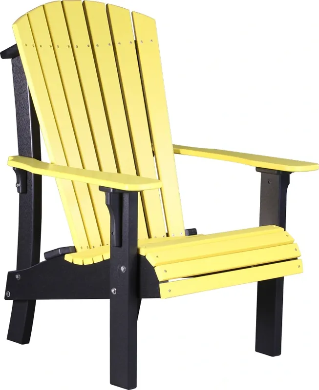 Amish Outdoors Royal Yellow/Black Tall Adirondack Chair