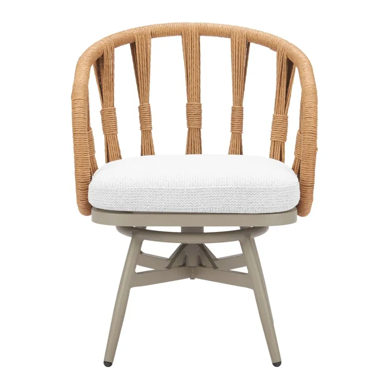 Zuo Modern Safal Outdoor Collection Dining Chair in Natural/Taupe