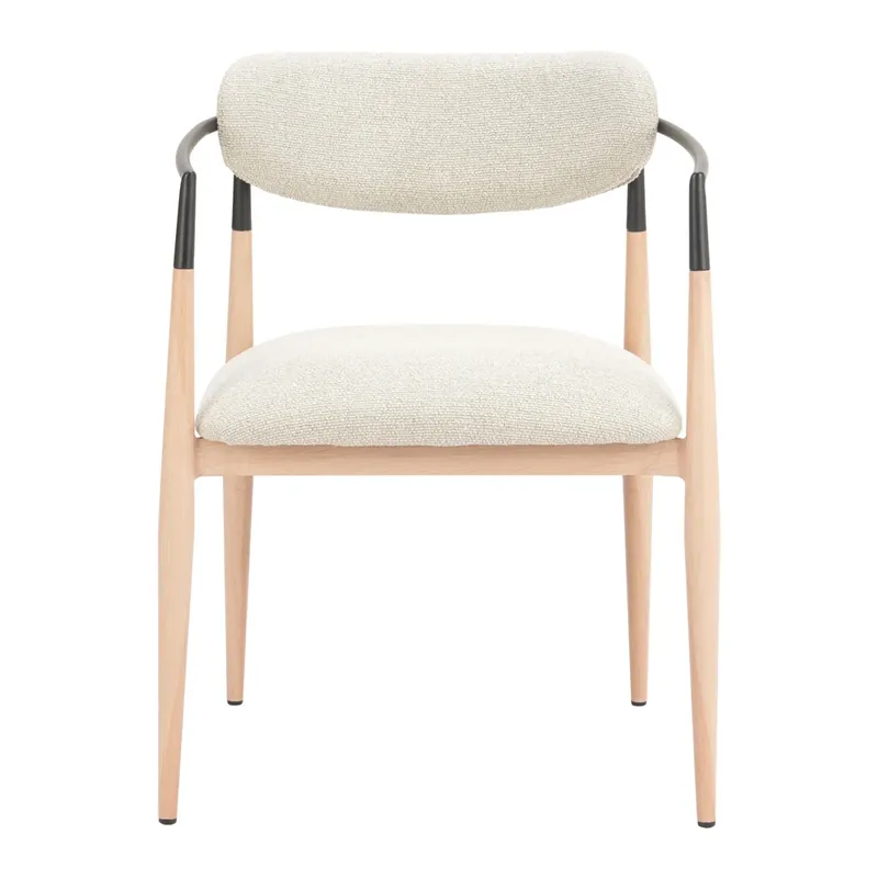 Zuo Modern Equinox Collection Dining Chair in Oyster Gray/Natural